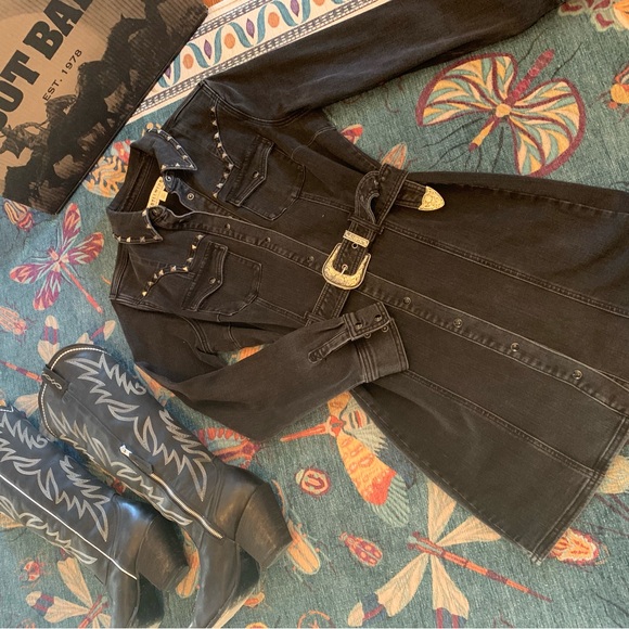 IDYLLWIND WOMEN'S WESTERN DENIM BELT DRESS - Picture 9 of 11